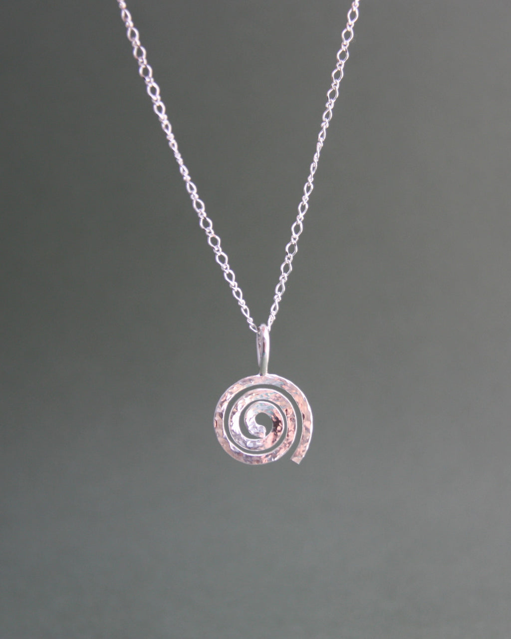 Hammered Spiral Necklace