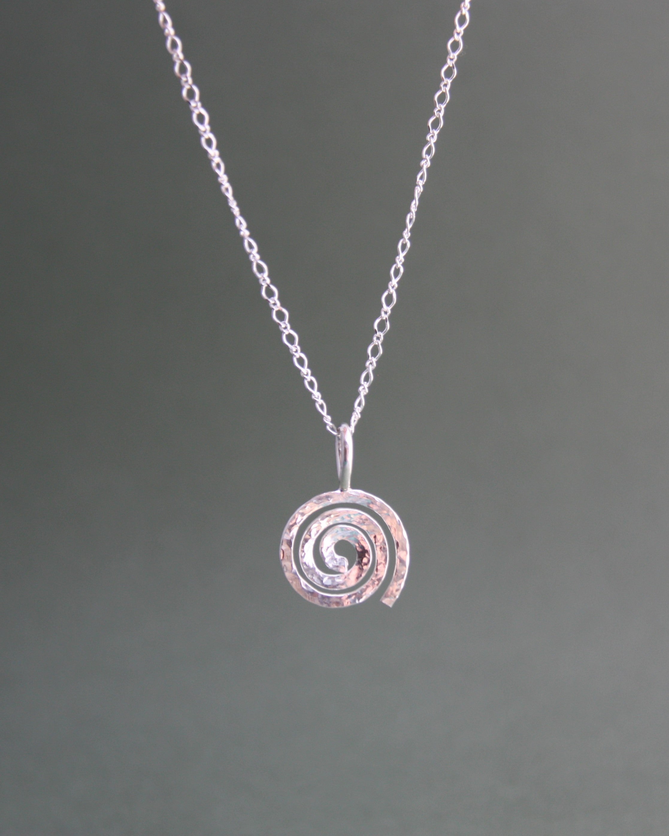 Hammered Spiral Necklace