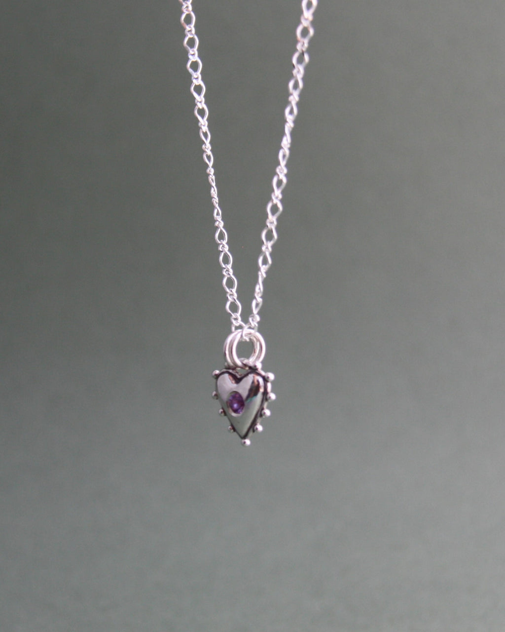 'Anya Necklace Flush Set Amethyst