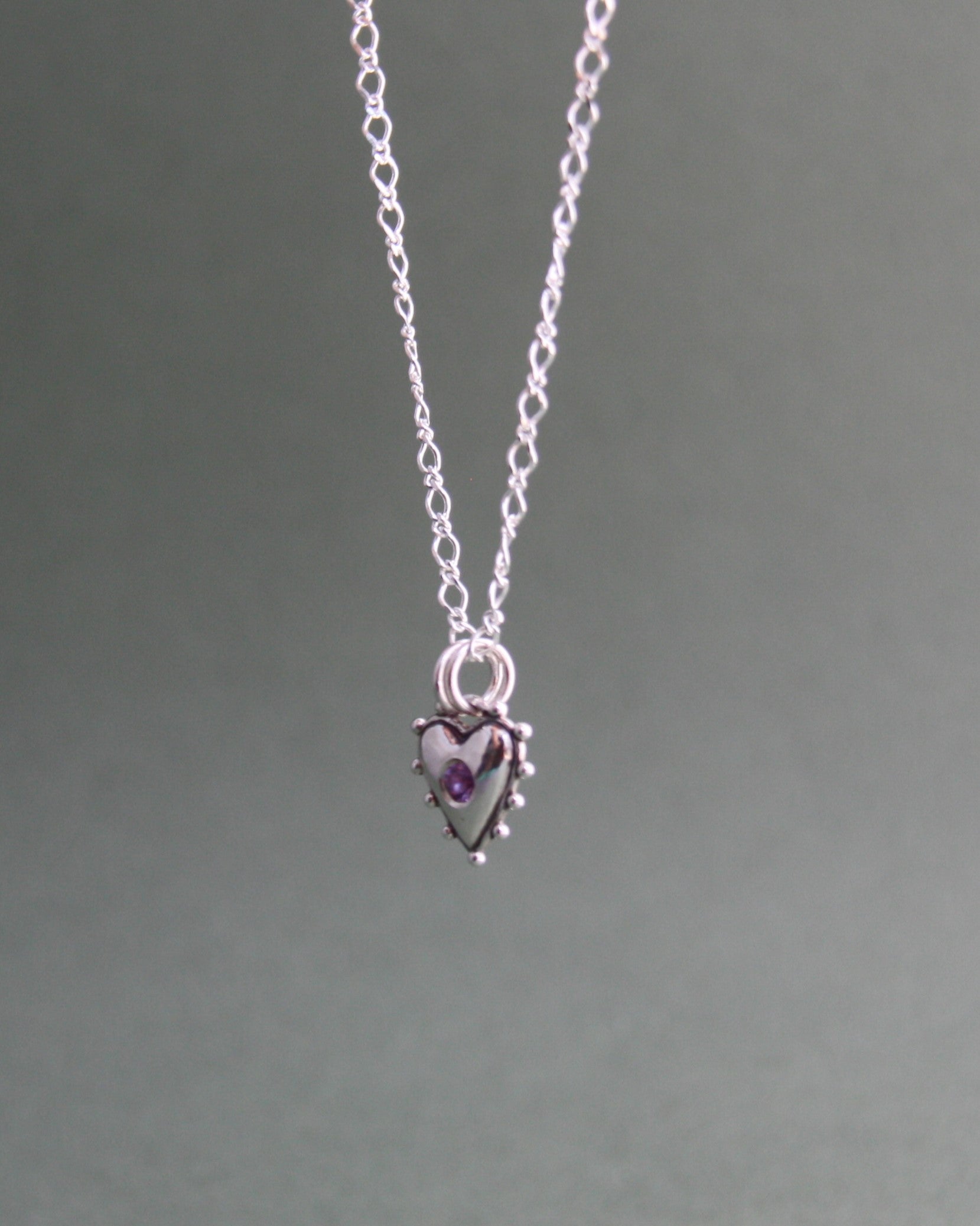 'Anya Necklace Flush Set Amethyst