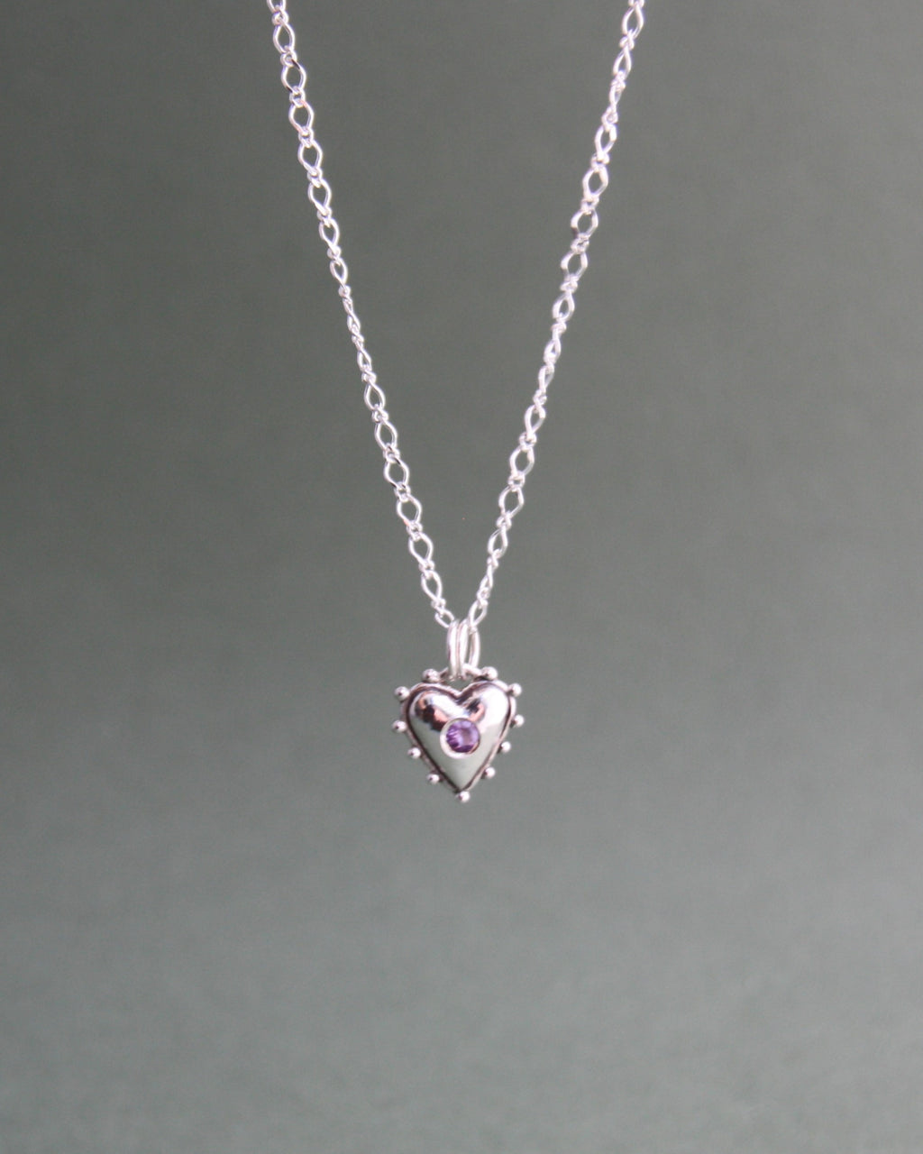 'Anya Necklace Flush Set Amethyst