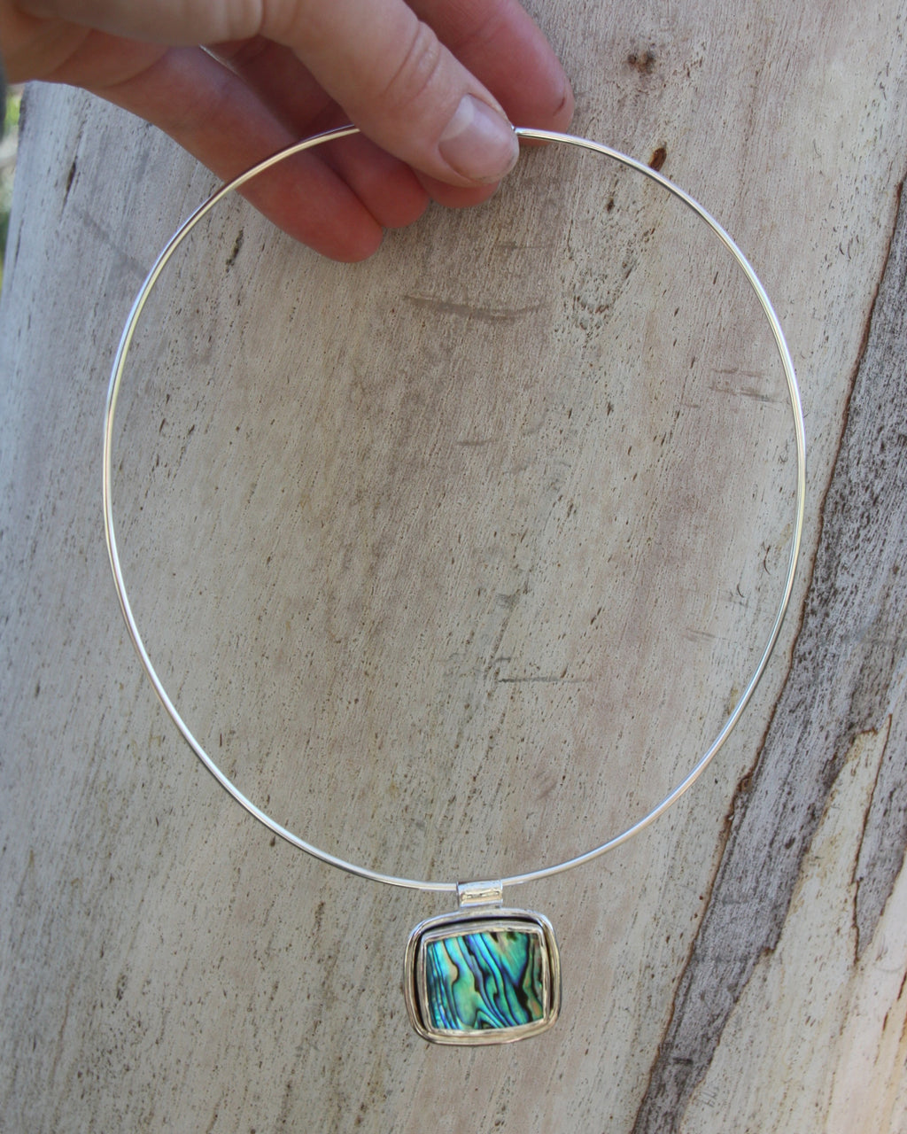 Abalone Wire Necklace