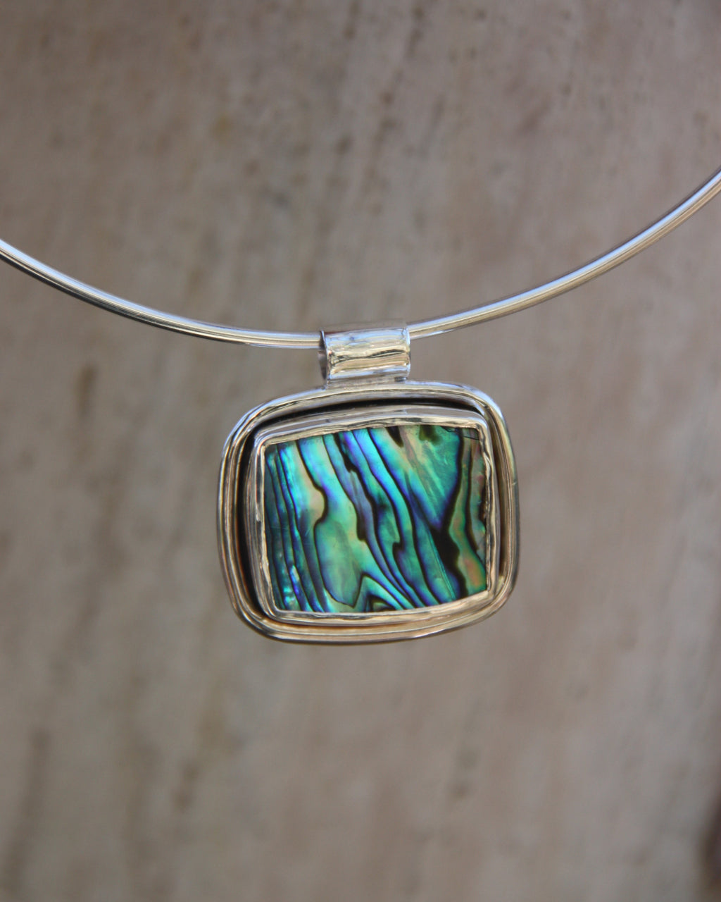 Abalone Wire Necklace