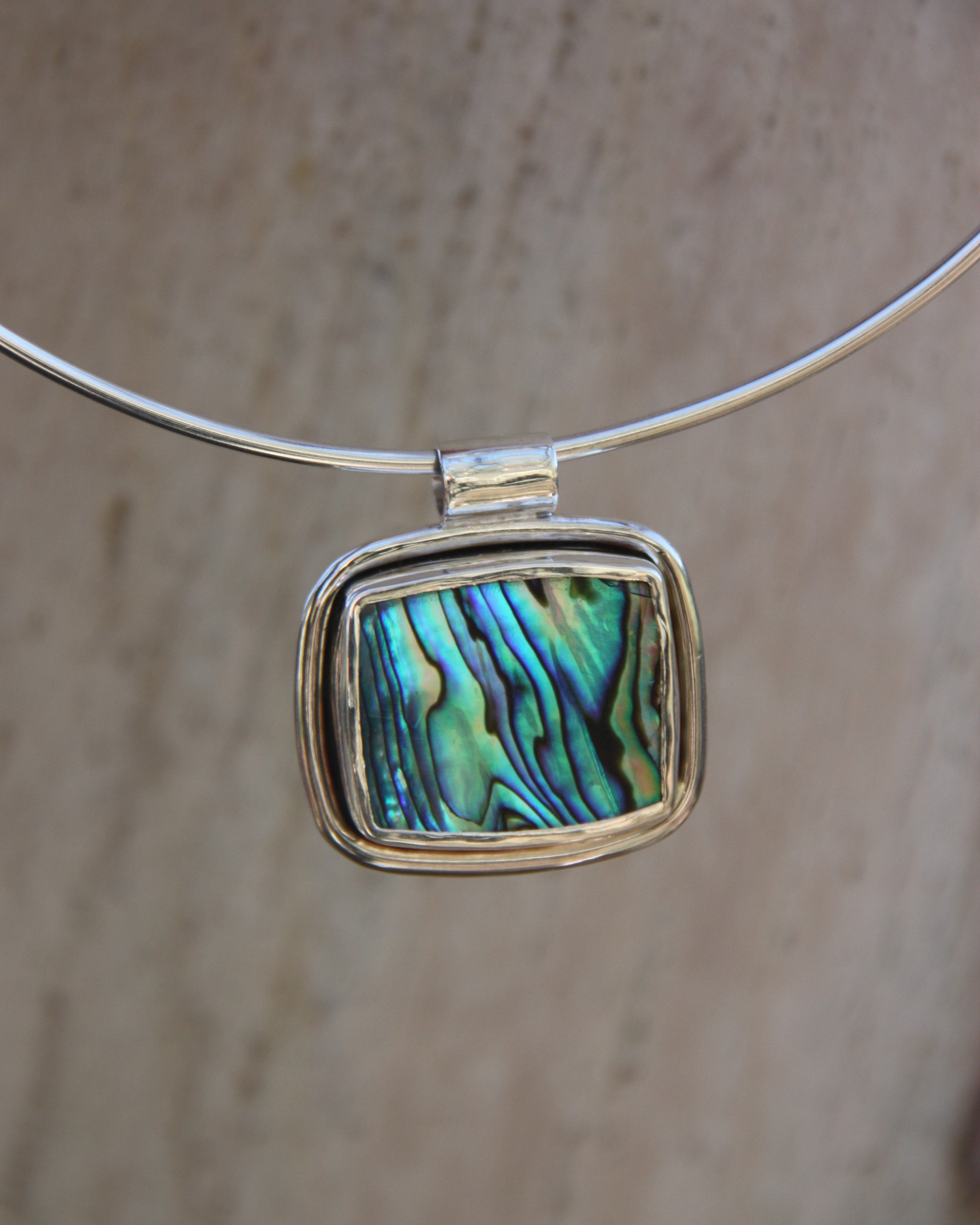 Abalone Wire Necklace