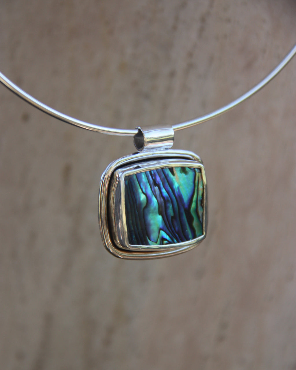 Abalone Wire Necklace