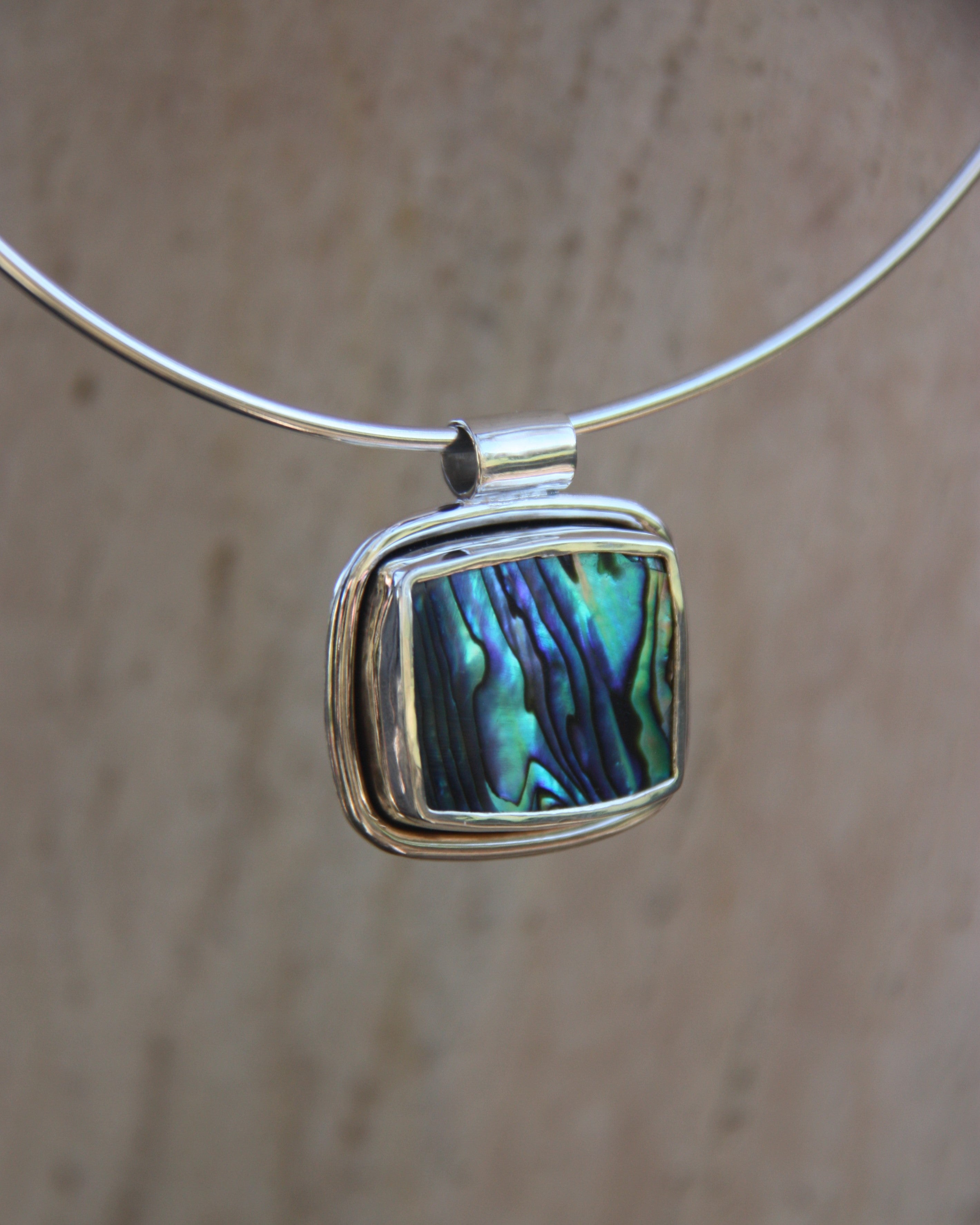 Abalone Wire Necklace