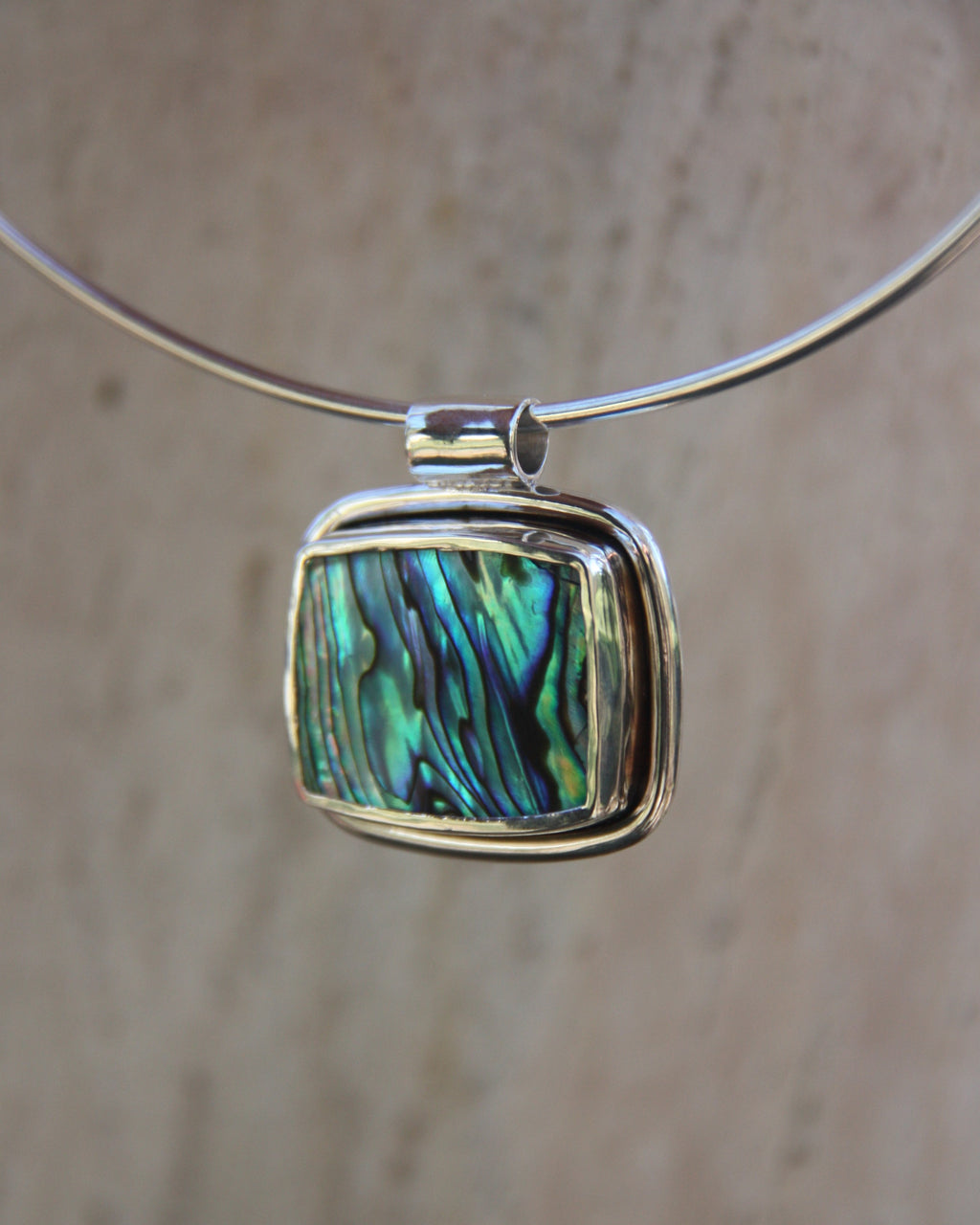 Abalone Wire Necklace