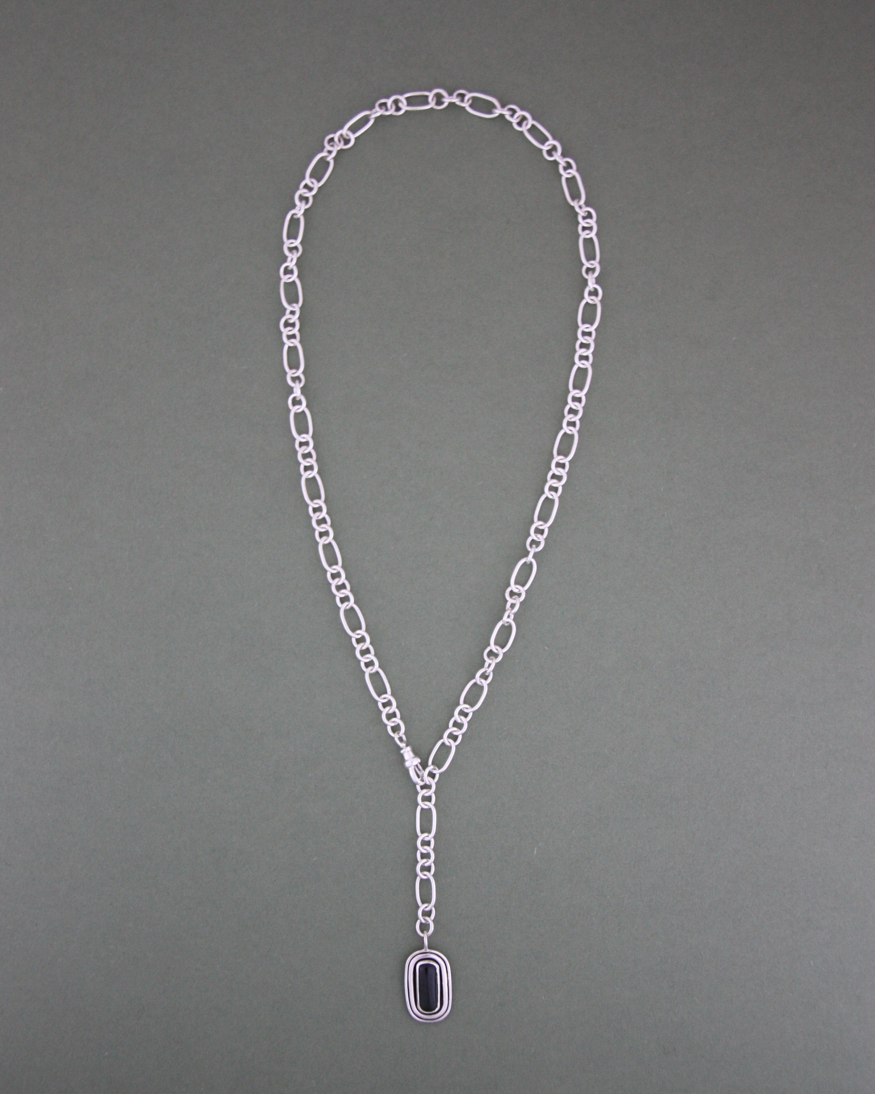 Handmade Chain & Tourmaline Necklace