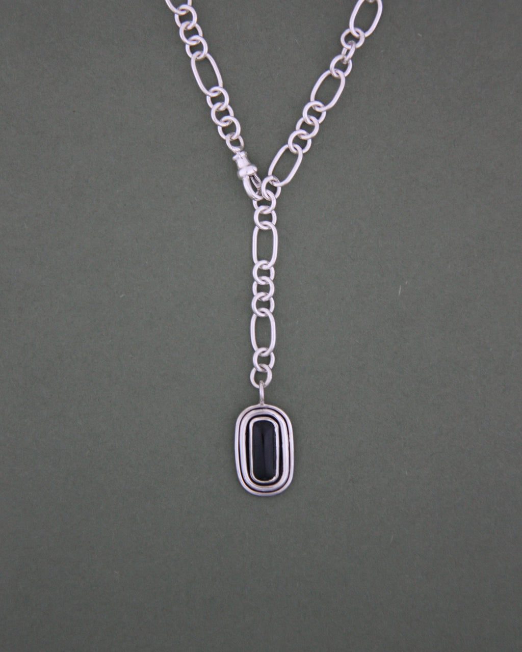 Handmade Chain & Tourmaline Necklace