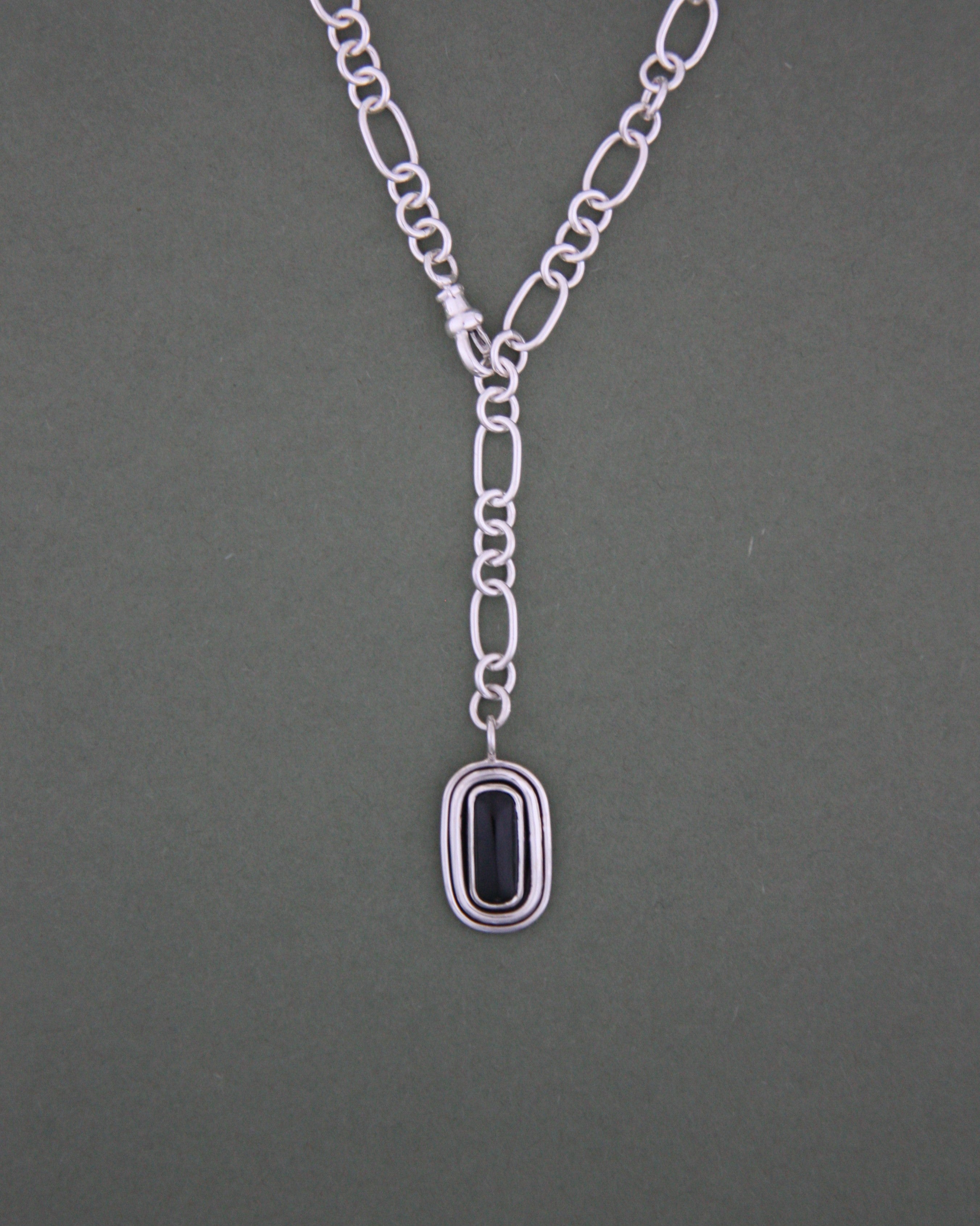 Handmade Chain & Tourmaline Necklace