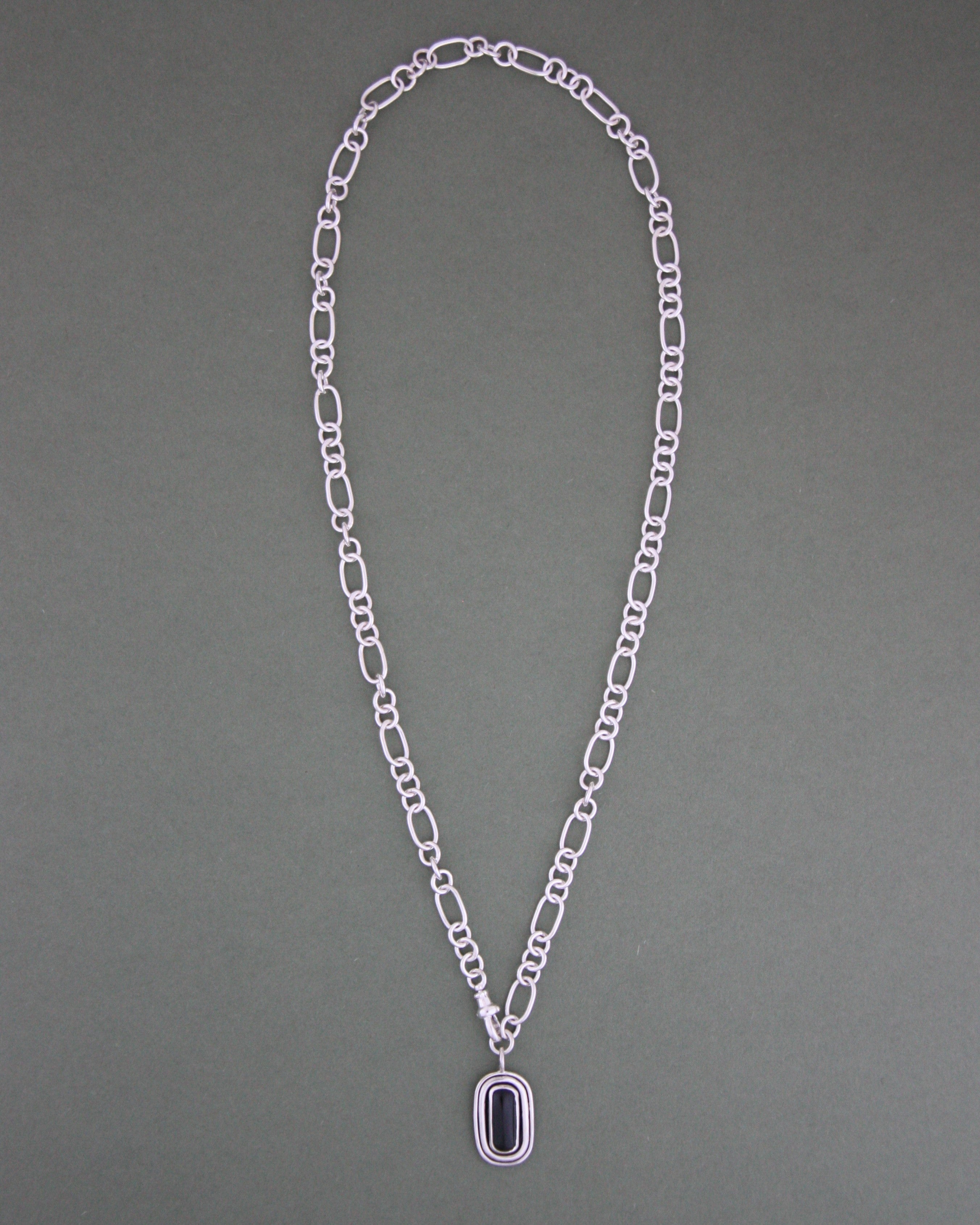 Handmade Chain & Tourmaline Necklace
