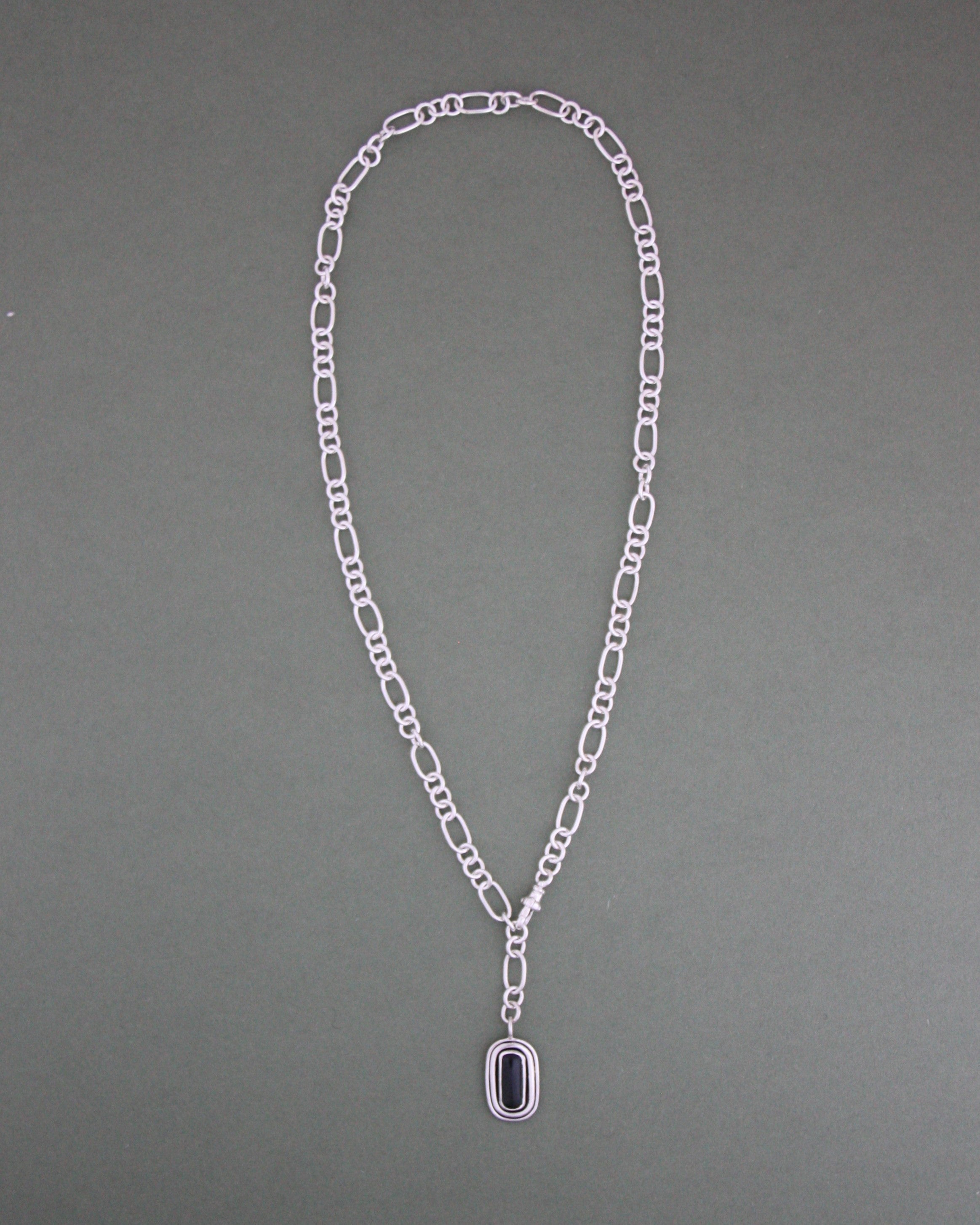 Handmade Chain & Tourmaline Necklace