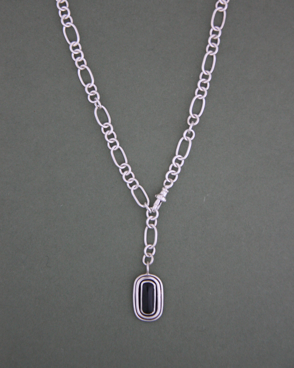 Handmade Chain & Tourmaline Necklace