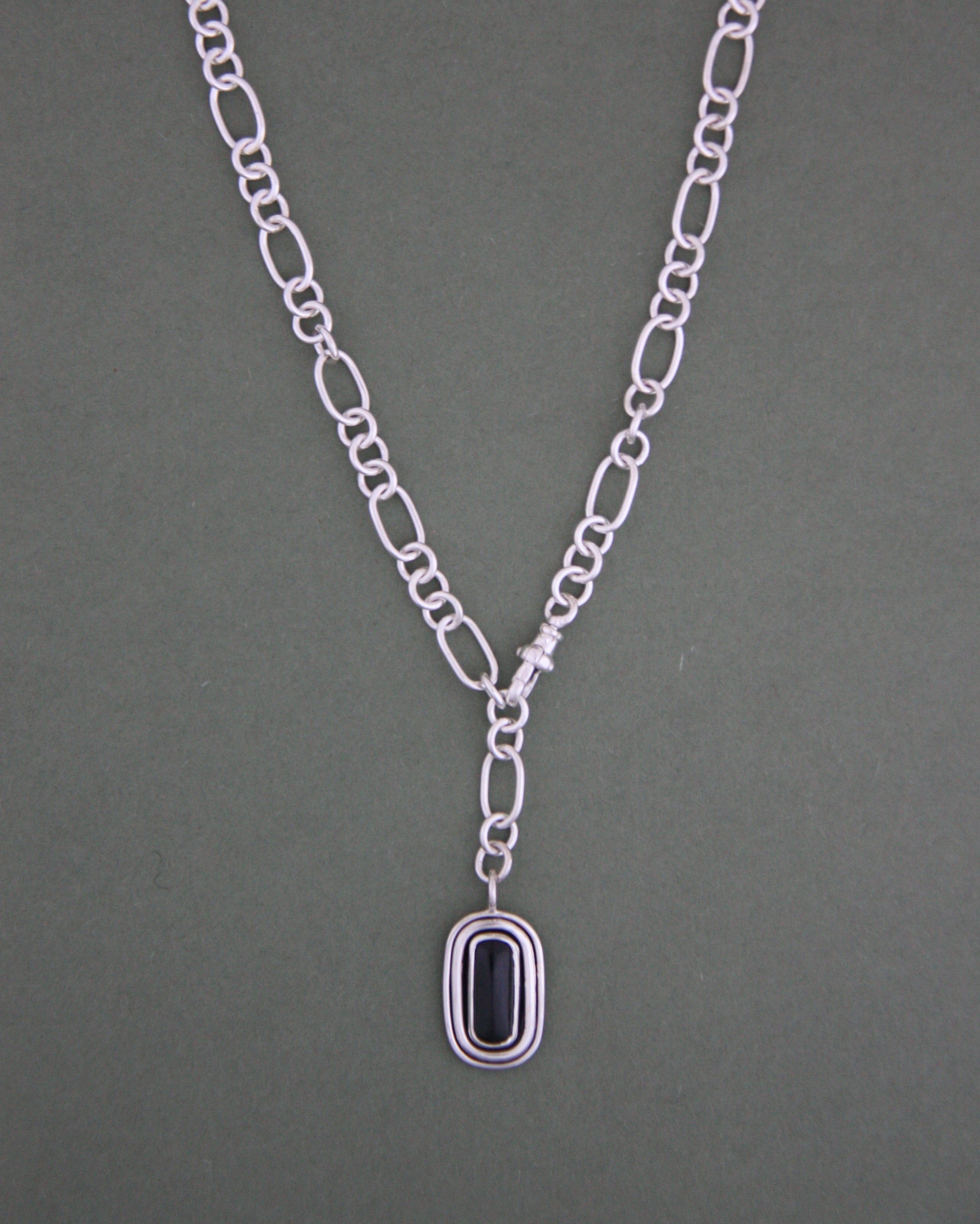 Handmade Chain & Tourmaline Necklace