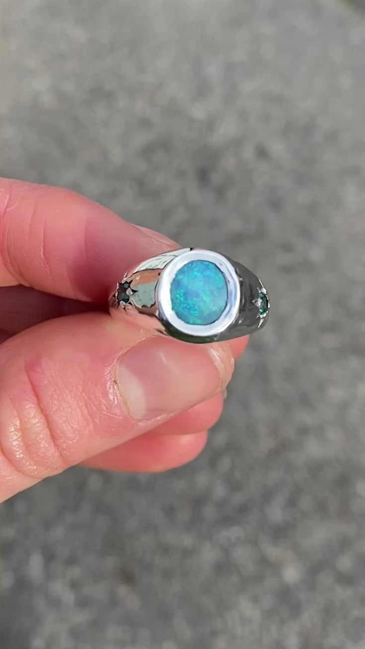 Ocean Opal Ring Q