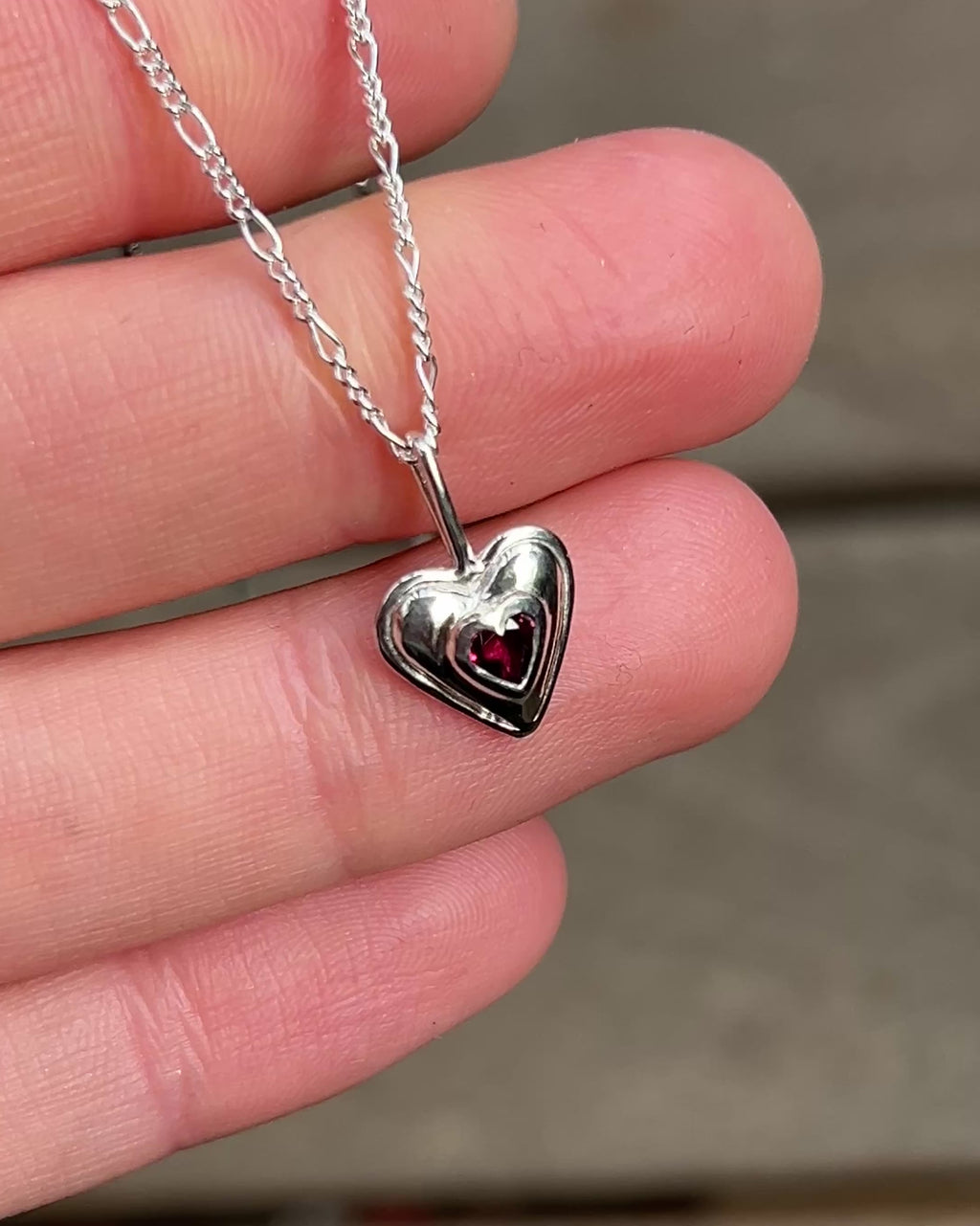 Iris Rhodolite Garnet Heart