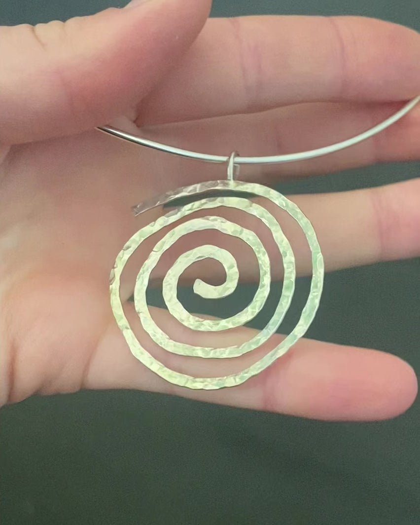 Spiral on Wire Necklace