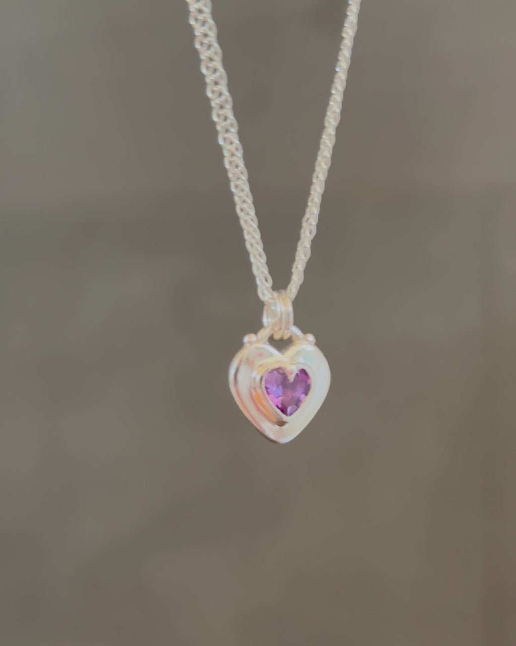 Locket Love Necklace Amethyst