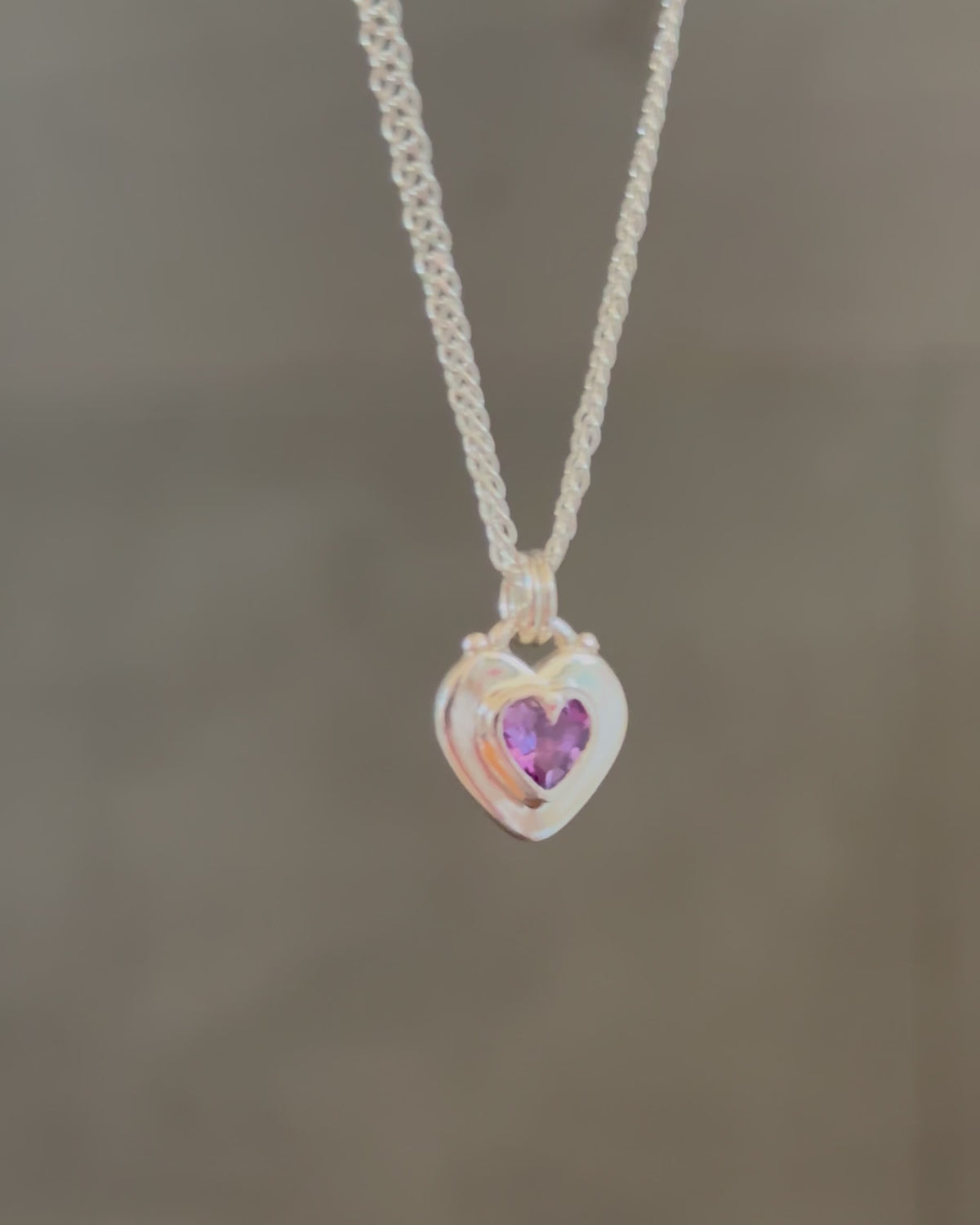 Locket Love Necklace Amethyst