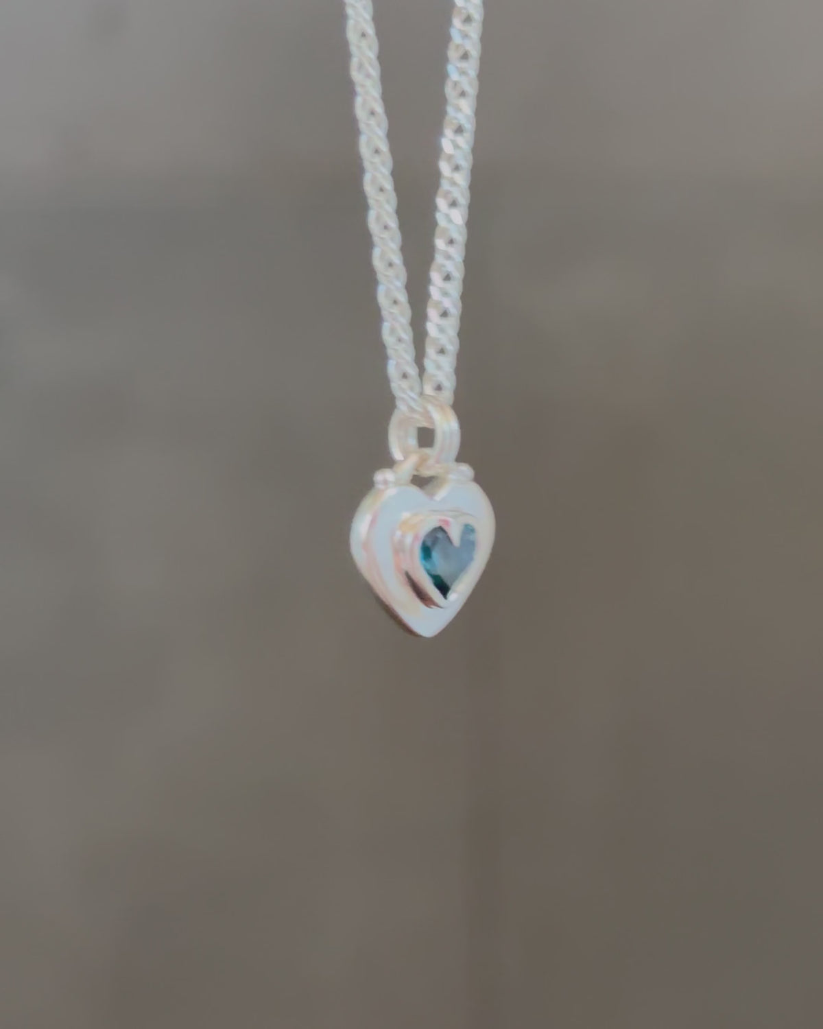 Locket Love Necklace London Blue Topaz