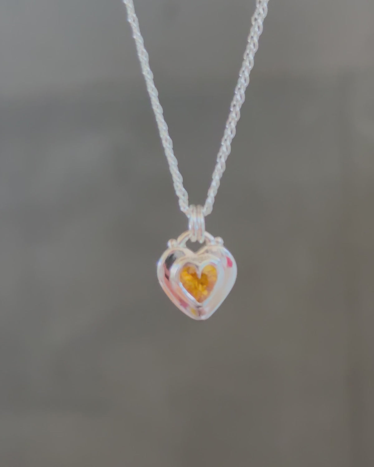 Locket Love Necklace Citrine